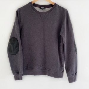 APC Rue Madame Paris Elbow Patch Crewneck M